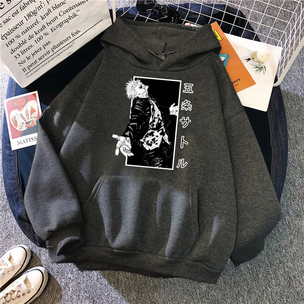 Harajuku Hoodies Sweatshirts Jujutsu Kaisen Gojo Casual Streetwear Fashion Satoru Unisex