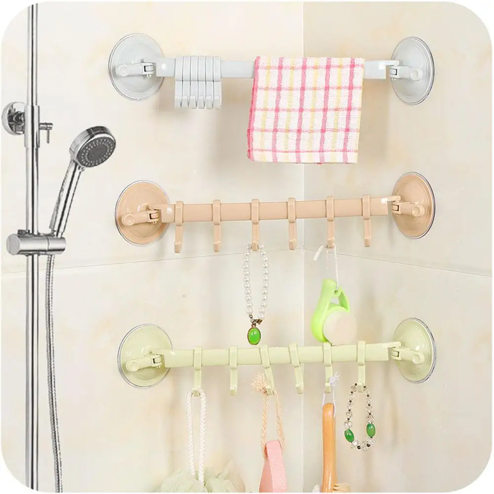 

Kitchen Bathroom Creative Wall Hook Powerful Suction Cup Hook Toilet Wall Traceless Nail-free Hook