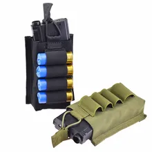 Тактический одиночный журнал военный Molle Чехол с 4 патронами 12 измерительный ремень правая левая рука снаряды боевой военный мешок