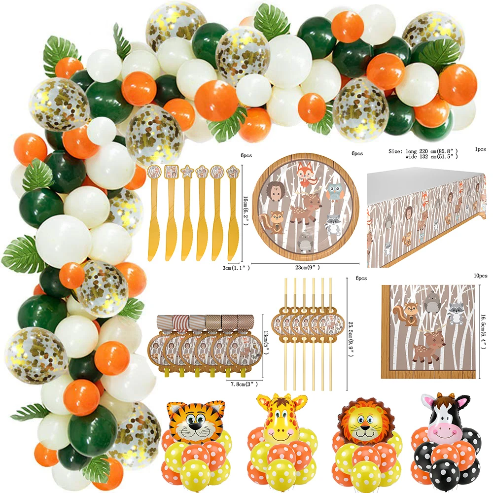 

Safari party Paper plate For Birthday Party Decorations kid Party Supplies Disposable Set Baby Shower Party Decoration