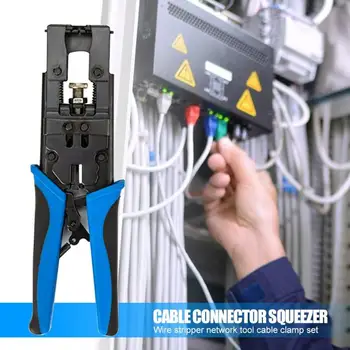 

Network Cable Line Crimping Cutter Multi-functional Pliers Wire Stripper Pliers High Hardness and Precision Light and Portable