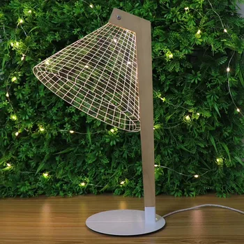 

HZFCEW 3D Novelty LED Night Light 3D Optical Effect Bloom Reading Table Lamp with Luminous Lampshades Child Christmas Gift