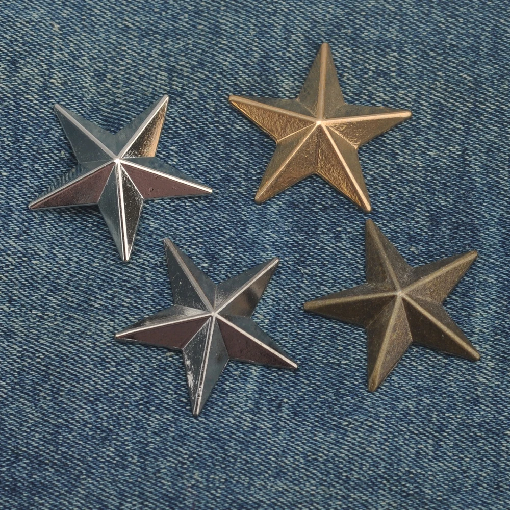 60sets/lot 29mm big zinc alloy metal rivets star jeans garments rivets alum nail nickle, black, gold bronze free shipping ZD-026