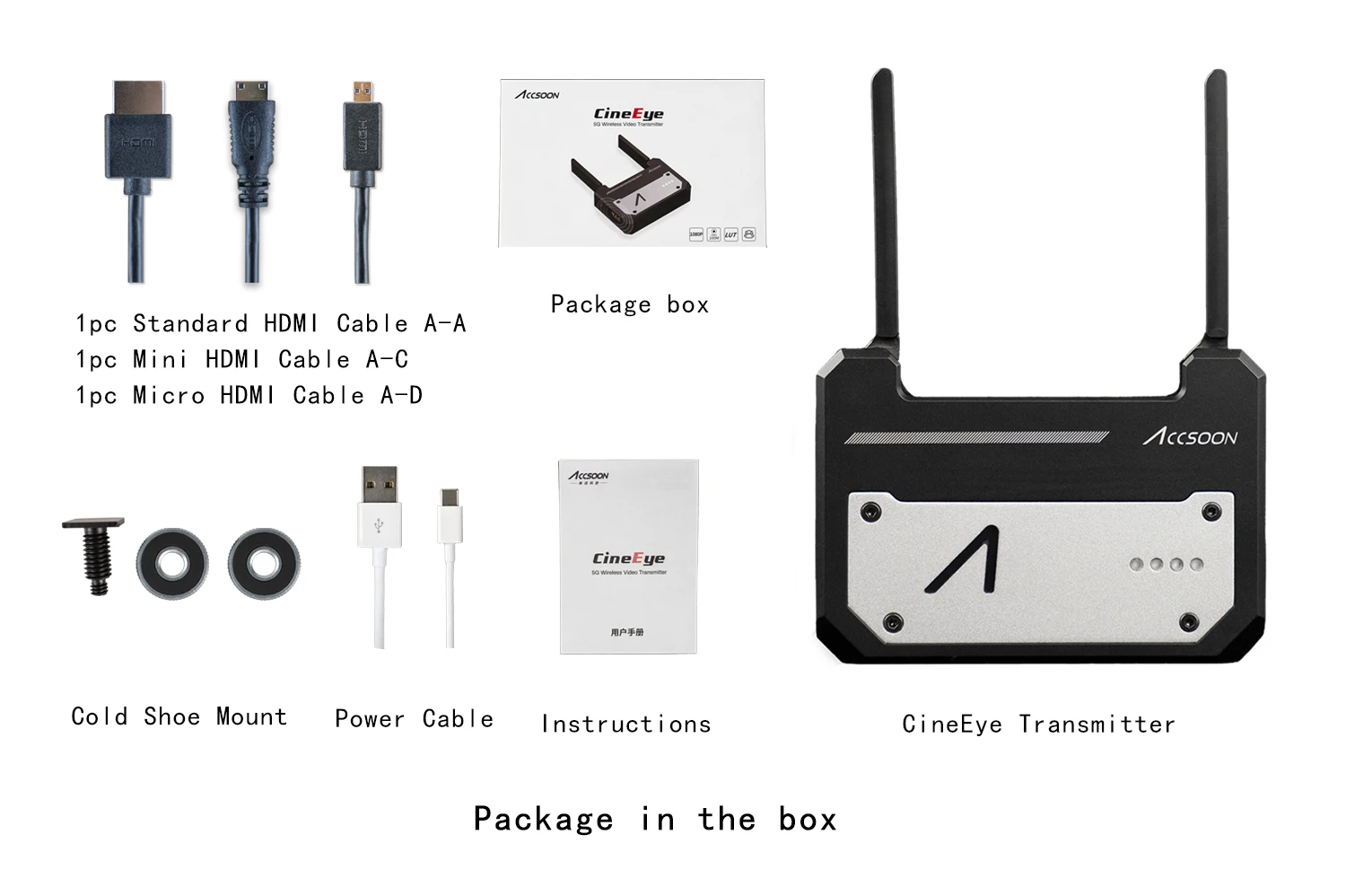 Accsoon CineEye беспроводной 5G 1080P мини HDMI устройство передачи видео передатчик для IOS iPhone для iPad Andriod телефон