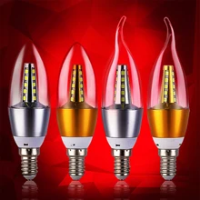 

Led Candle Bulb Chandelier E14 Small Screw Bulb E27 Big Mouth Household Tip Bubble Pull Tail Chandelier Three-Color Light Source
