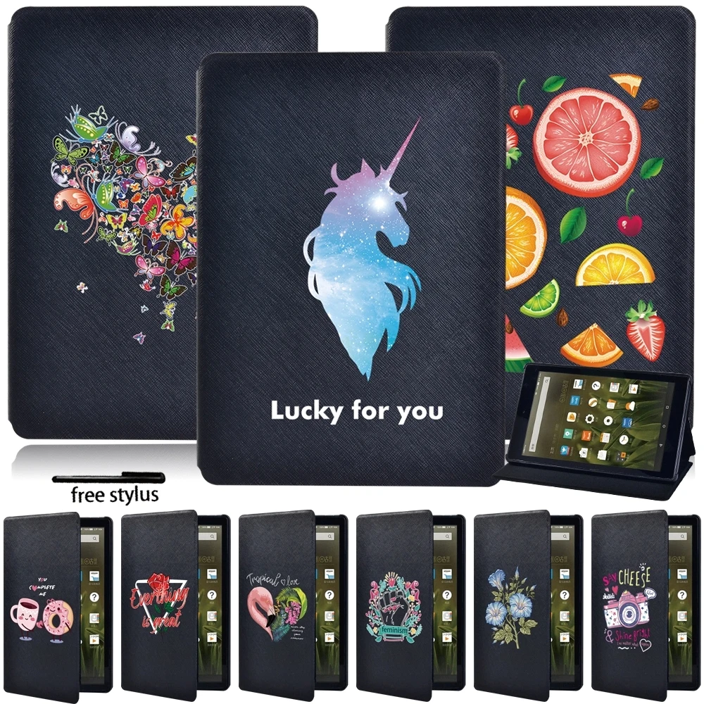 

Tablet Case For Amazon Fire 7 (5th 7th 9th)/HD 8 (6th 7th 8th)/HD 10 (5th 7th 9th)-Tablet Hard Shell Pu Leather Cover Case
