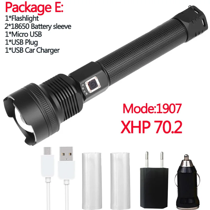 Xlamp XhP90 Z351909 самый мощный светодиодный светильник-вспышка мощностью 26650 или 18650 батареи и xhp70.2 Тактический светильник фонарь-вспышка - Испускаемый цвет: Package E