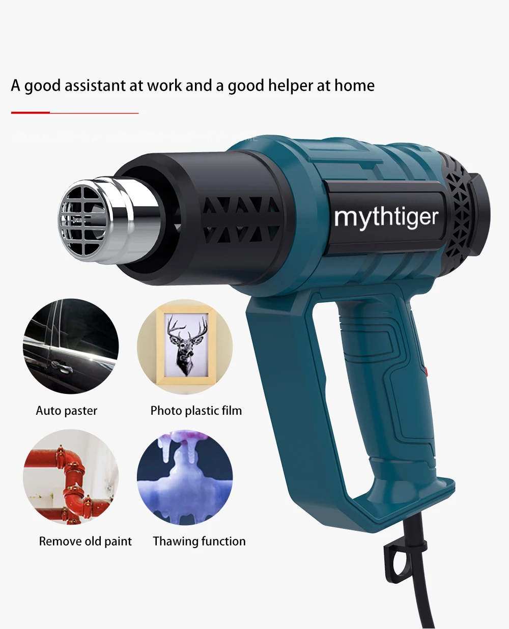 best electric paint sprayer 2021 NEW 2000W 220V EU Industrial Electric Hot Air Gun Thermoregulator Heat Guns  Shrink Wrapping Thermal power tool nail gun for wood