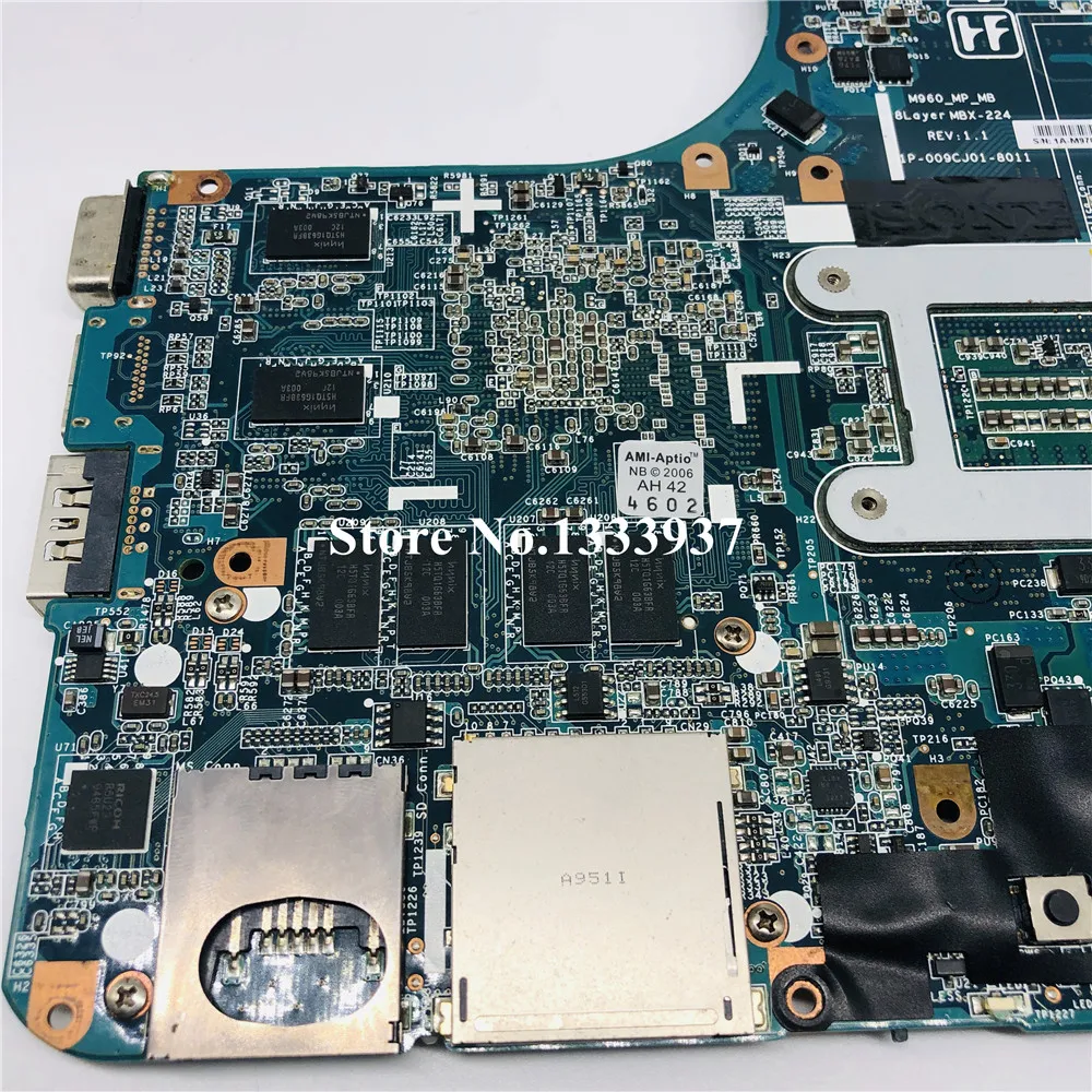 MBX-224 материнская плата для ноутбука M960 подходит для ноутбука sony VPCEB MBX-224 A1771575A A1771575B HM55