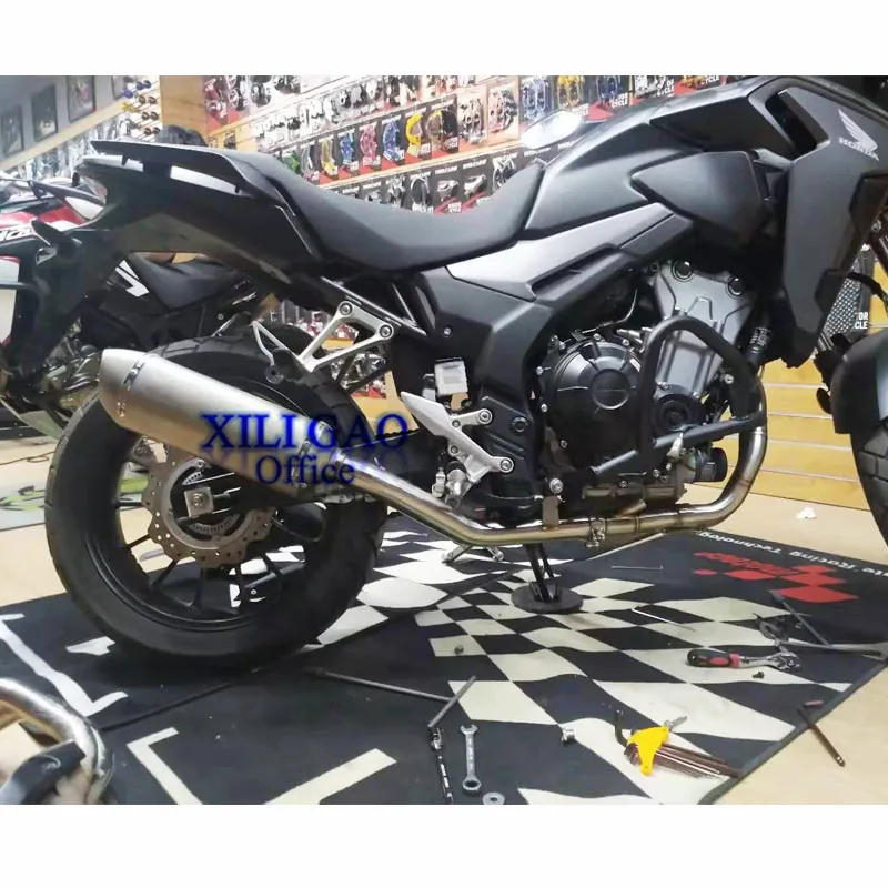 Для HONDA CB500X CBR500 CB500F CBR500R мотоцикл выхлопной коллектор Ссылка соединение для труб mid заполнения системы 2013, 14, 15, 16, 17, 18, 19 лет