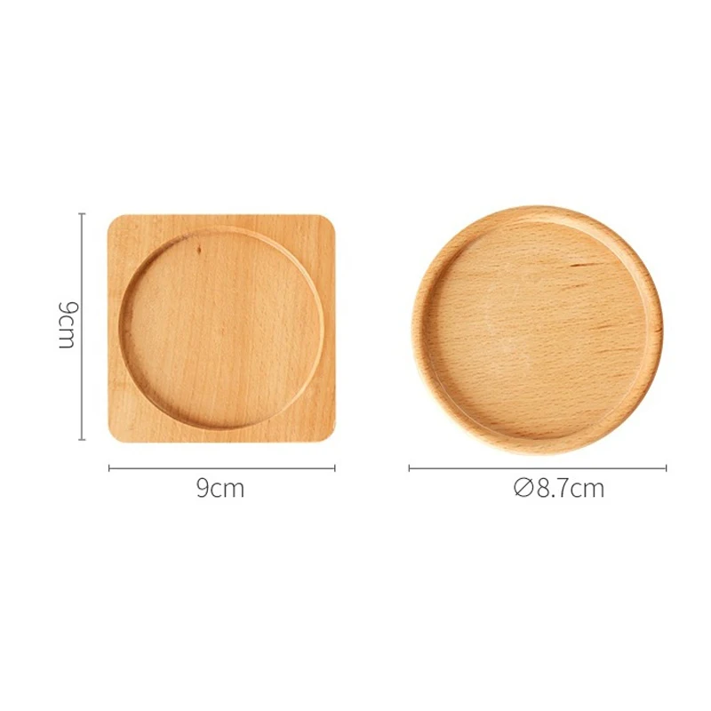 50/100 Stück Untersetzer, quadratisch, rund, aus Holz, Getränkeuntersetzer, wärmeisolierend, Tassenuntersetzer, Holzuntersetzer für Hochzeitsgeschenk, individuelles Logo – Detail 1