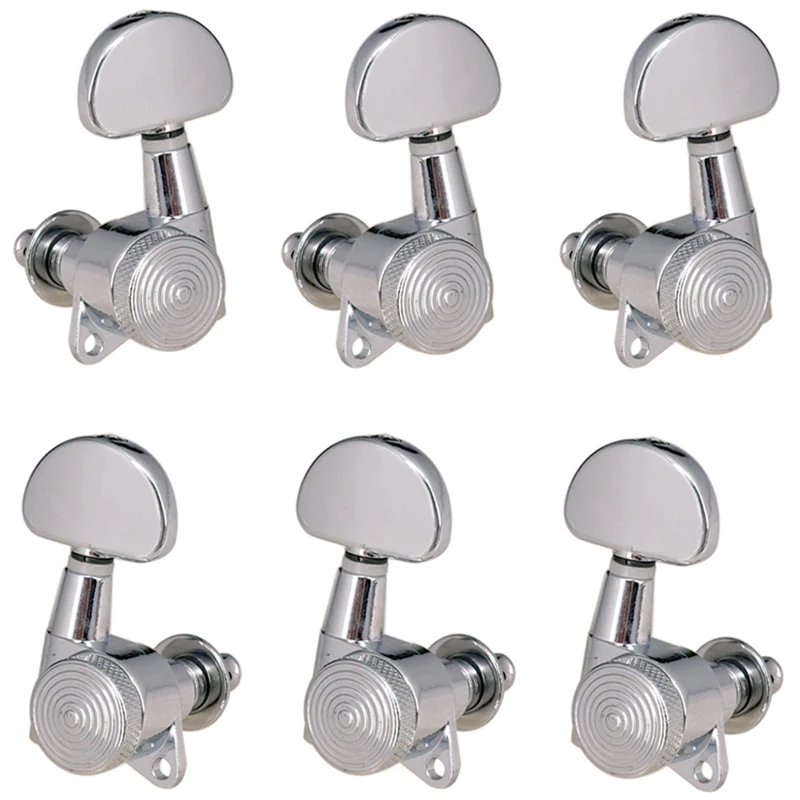 

Locked String Tuning Peg Key Machine Heads Semicircle Button for Acoustic Electric Guitar Lock Schaller Style