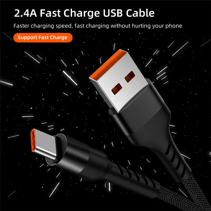 2.4A Micro usb type-C кабель для быстрой зарядки передачи данных кабель для мобильного телефона зарядное устройство для samsung Xiaomi huawei Android телефонов