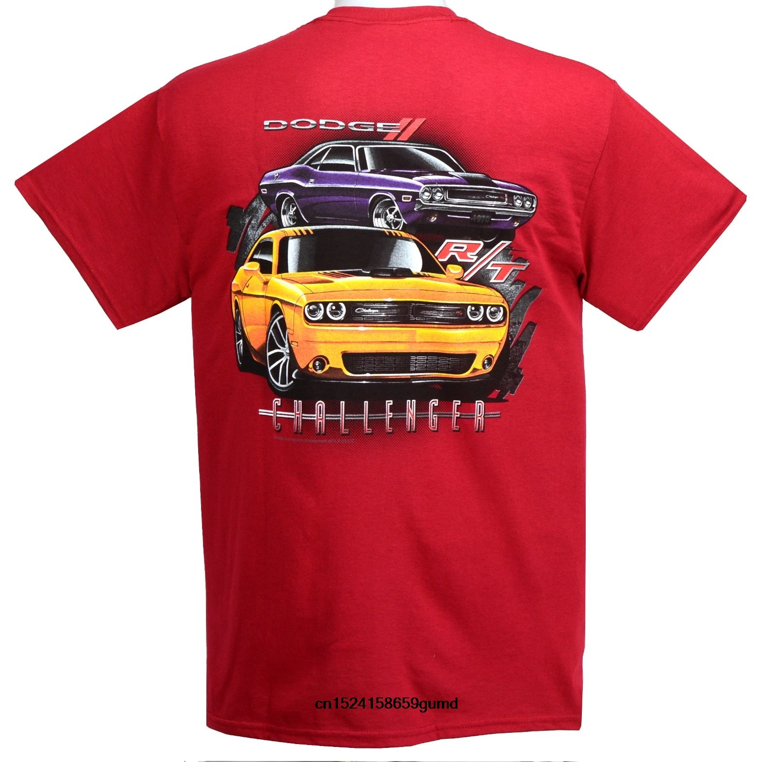 Забавная Мужская футболка Женская Новинка футболка Dodge Challenger R_T s хлопковая Футболка Preshrunk-Red-By Hrac