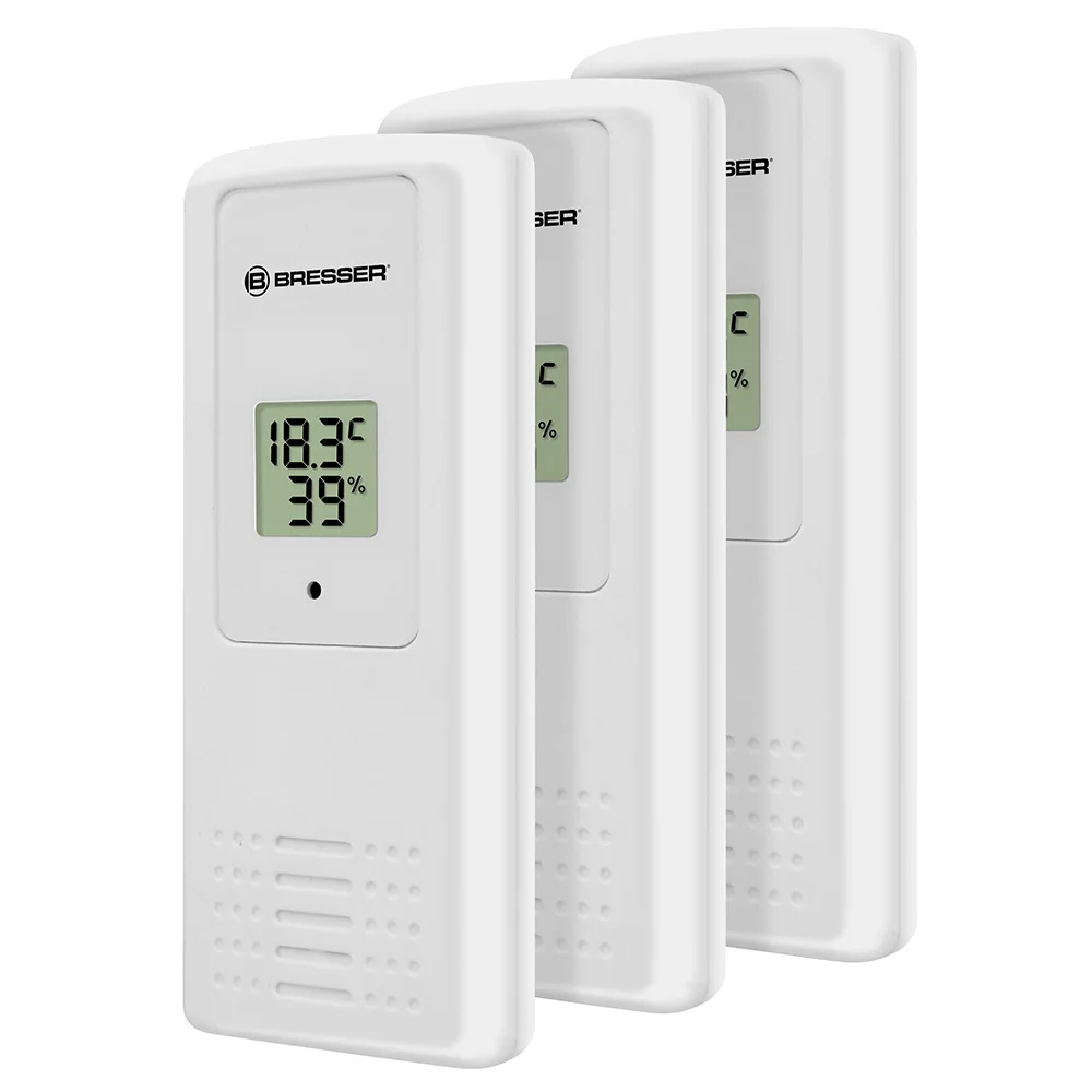 Метеостанция Bresser Temeo Hygro Quadro DLX с тремя датчиками, черная