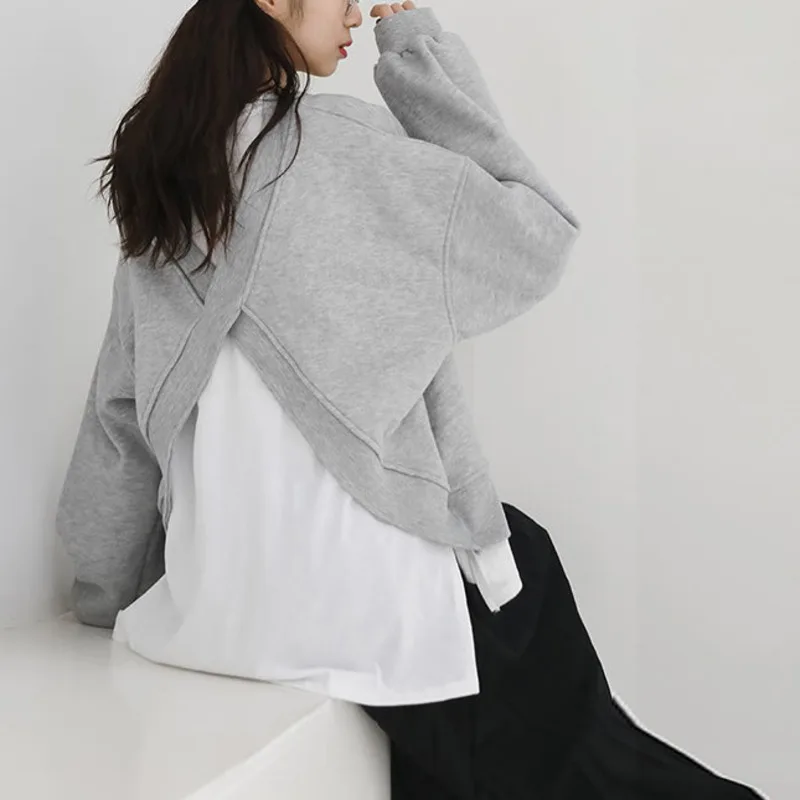 

XUXI Letter Pattern Sweatshirt Fashion New 2020 Spring Elegant Pullover Goddess Fan Casual Minority Loose Sweatshirt FZ0548