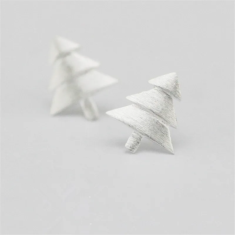 100% 925 Sterling Silver Albero Di Natale Orecchini Con Perno Per Le Donne Del Partito Del Regalo Dei Monili Pendientes Boucle D Oreille Eh936
