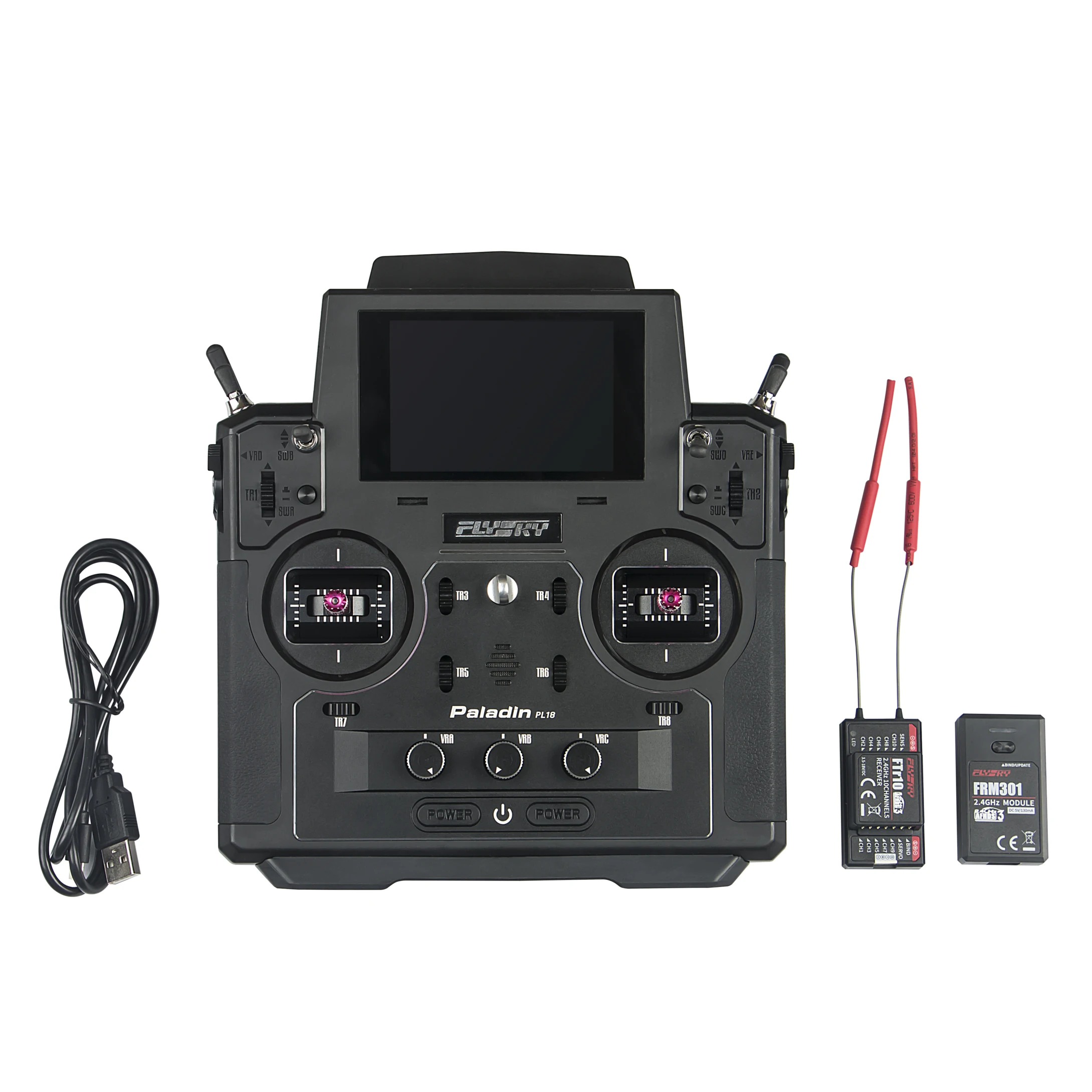 

Flysky 2.4G 18CH FS-PL18 Paladin Radio Transmitter with FS-FTr10 Receiver HVGA 3.5 Inch TFT Touch Screen for RC FPV Racing Drone