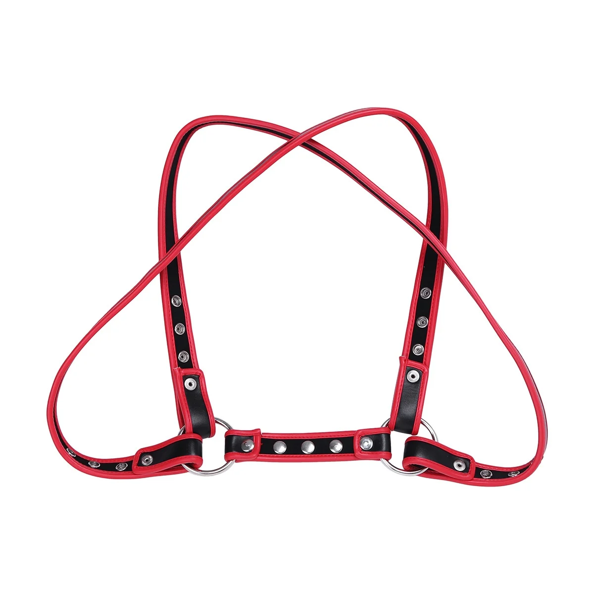 Жгут Мужское нижнее белье искусственная кожа Регулируемая Грудь Жгут крест-накрест сзади костюм Бандаж с кнопками экзотические танки