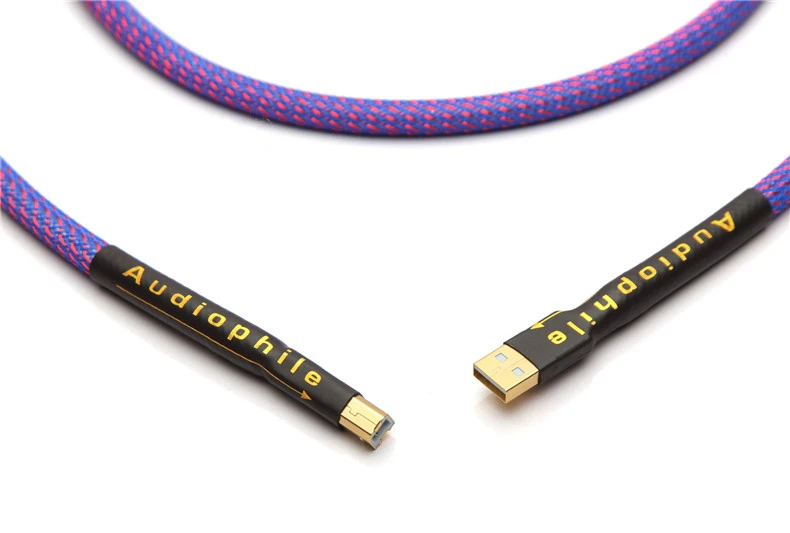  Hi-End QED OCC silver plated USB audio cable data USB cable DAC USB hifi cable A-B usb cable