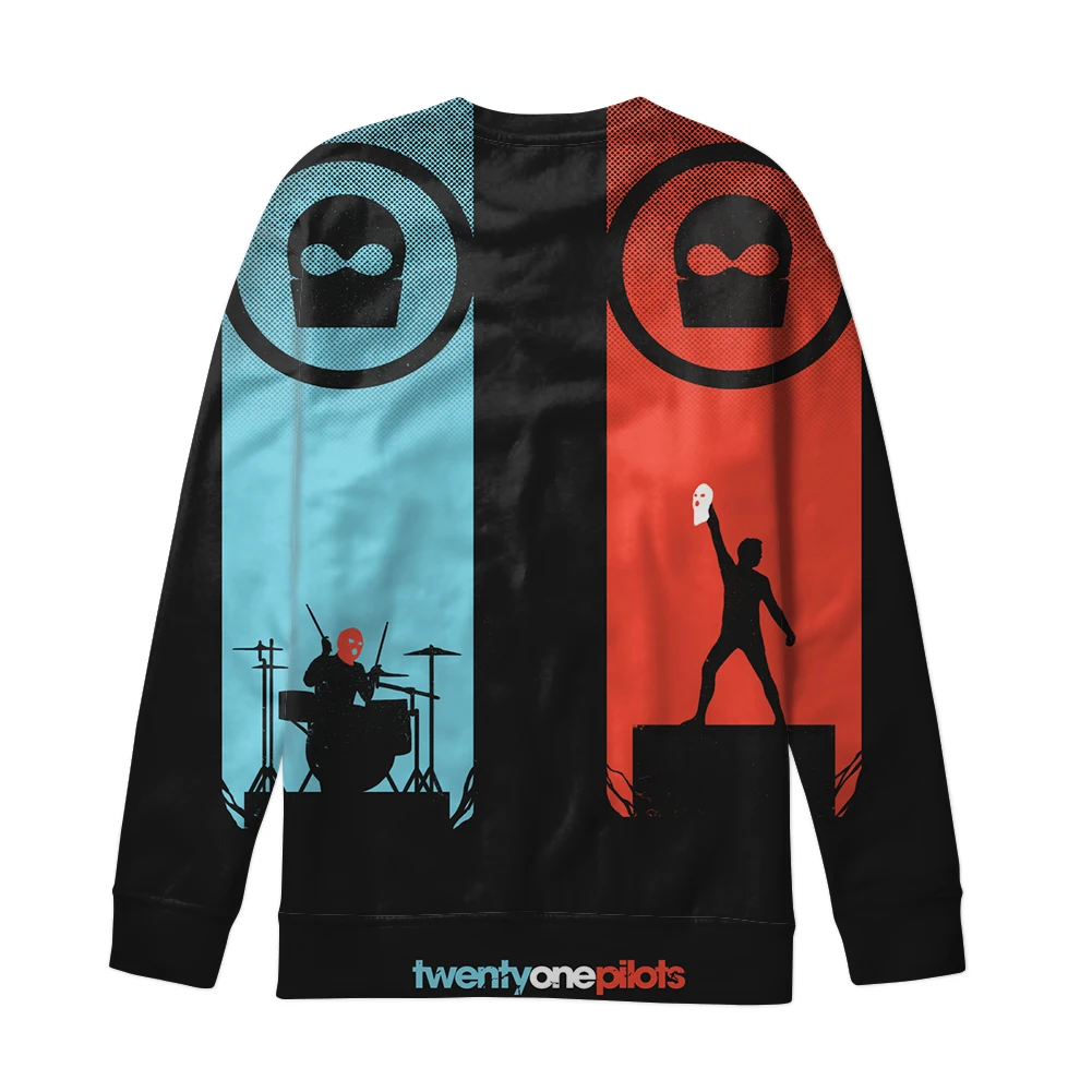 Sweatshirt Толстовки Twenty One Pilots с круглым вырезом для женщин и мужчин, топы, толстовки, осенняя одежда унисекс, уличная одежда для подростков с индивидуальным рисунком - Цвет: Sweatshirt