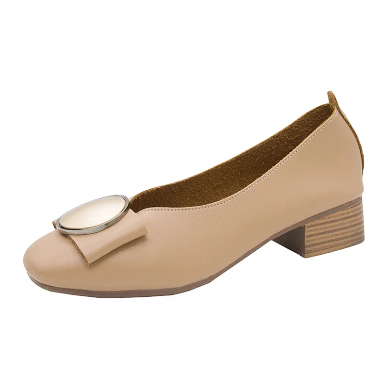 

Cresfimix Zapato Tacon Women Cute Sweet Brown Pu Leather Slip on High Heel Pumps Ladies Classic Comfortable Beige Shoes C9011