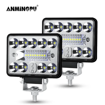 

ANMINGPU Off Road Light Bar/Work Light 12V 24V 4" 5" 6" Combo LED Work Light Bar for Truck Car Tractor SUV 4x4 Boat ATV Fog Lamp