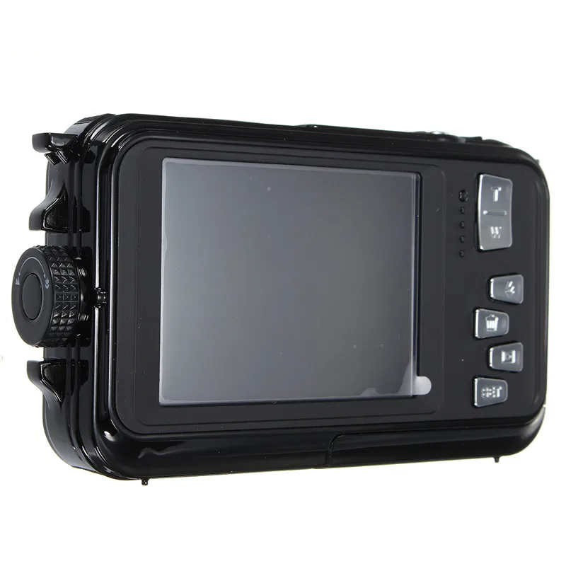 Двойной 2," lcd HD Водонепроницаемая цифровая видеокамера 24MP MAX 1080P двойной экран 16x зум подводная спортивная видеокамера камера микрофон