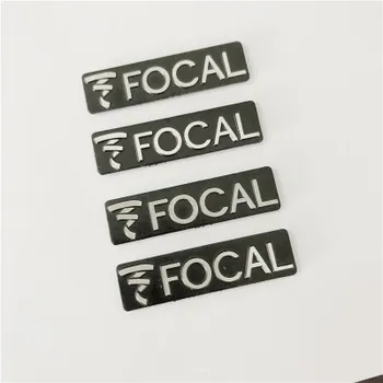 

4x 3D metal focal Aluminum Car steering wheel emblem sticker audio Speaker car stickers car styling badge logo decoration