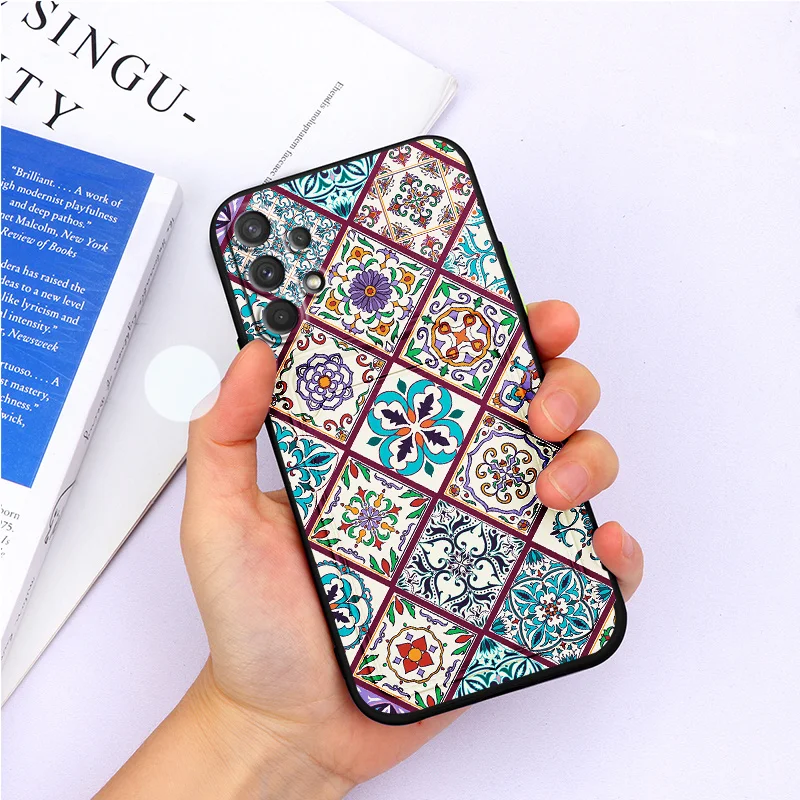 For Samsung A32 4G 6.4'' Case Flower Silicone TPU Back Cover For Samsung A32 5G 6.5'' A 32 a32 Wallet Cover Card Holder Fundas samsung silicone Cases For Samsung