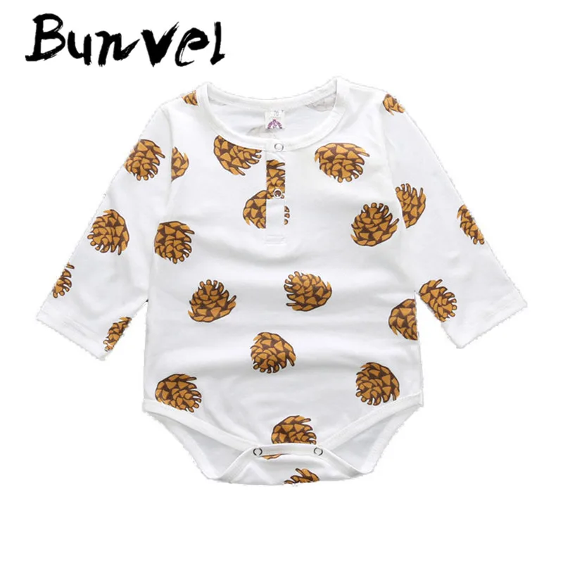 Bunvel/комбинезоны для новорожденных мальчиков и девочек; коллекция года; модные комбинезоны для мальчиков; комбинезон для маленьких мальчиков; комбинезон с принтом Шифона; 5