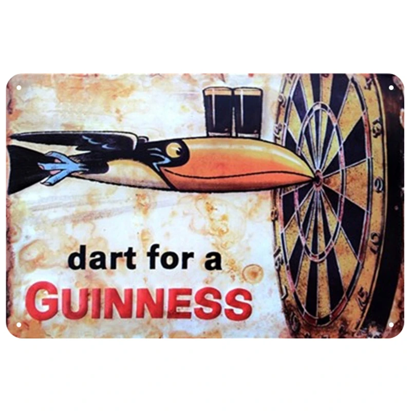 Guinness табличка, металлическая винтажная жестяная вывеска, булавка, потертый шик, Декор, винтажные металлические знаки, украшение для бара, металлический плакат для паба, металлическая пластина - Цвет: 4