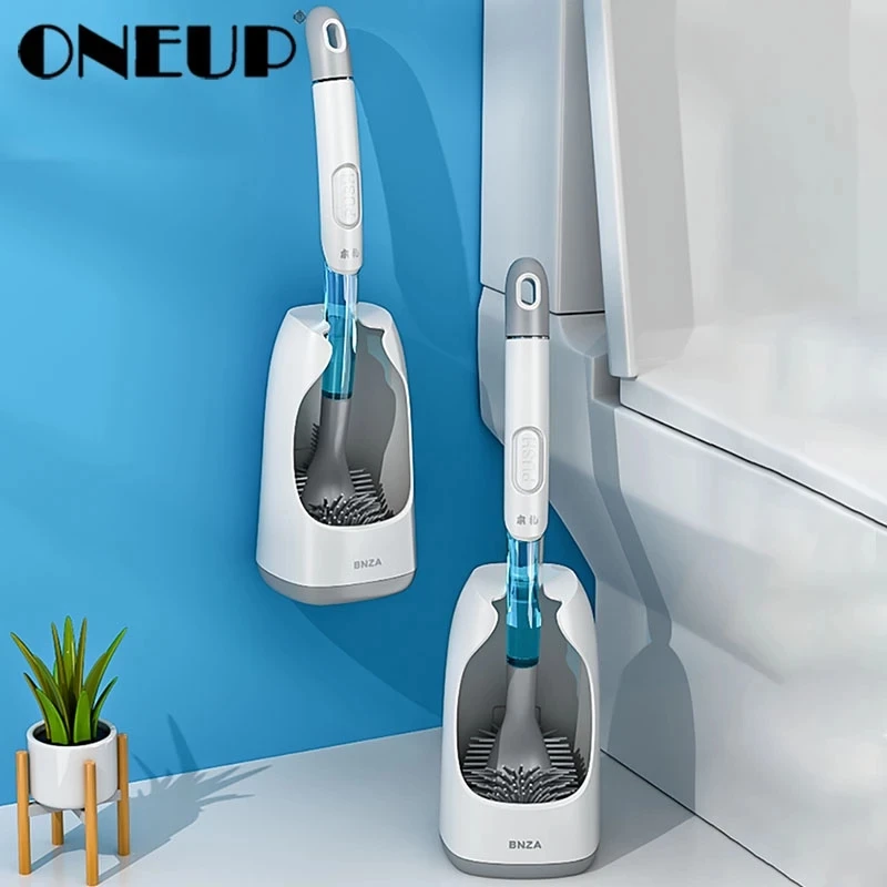 Toilet-Brush Bathroom-Accessories Silicone ONEUP No Artifact Bristle No-Dead-Corners