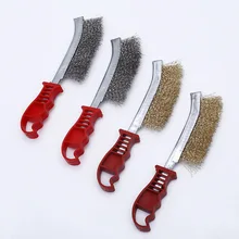 Новая стильная качественная проволочная щетка для удаления ржавчины, Удаление заусенцев, пластиковая ручка, кисть с ручкой, щетка для резки места происхождения, Supp