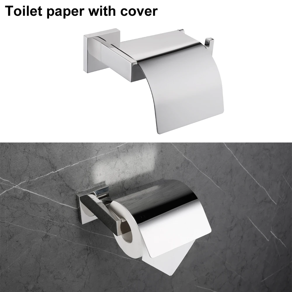 Shell paper holder SUS 304 набор из нержавеющей стали для ванной комнаты, хромированный полированный держатель для зубных щеток, держатель для бумаги, держатель для полотенец, крючок, аксессуары для ванной комнаты - Цвет: Shell paper holder
