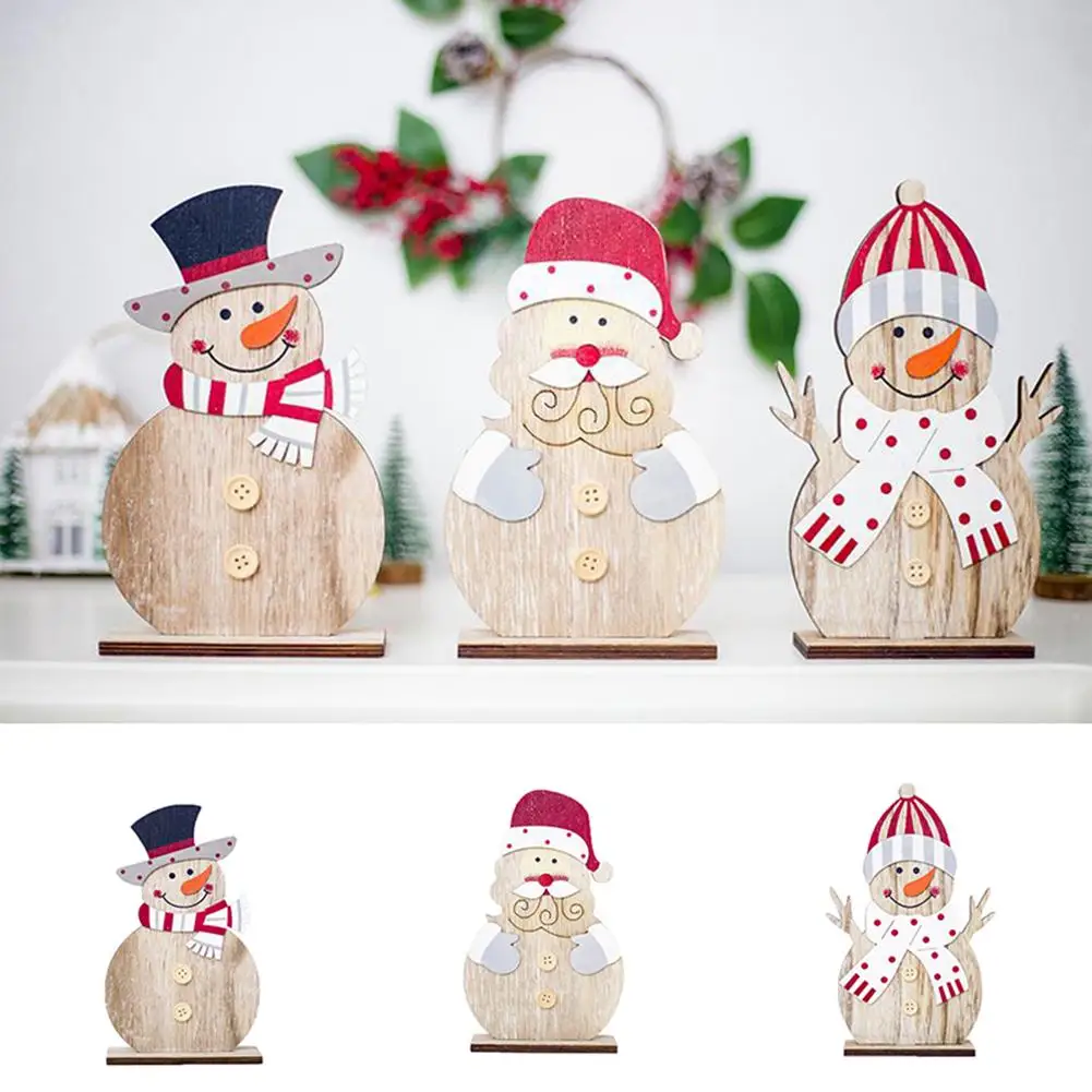 

Christmas Gift Snowman Ornament Festival Party Xmas Table Standing Decoration Cute Snowman Pattern, Xmas Decoration, Standing, T