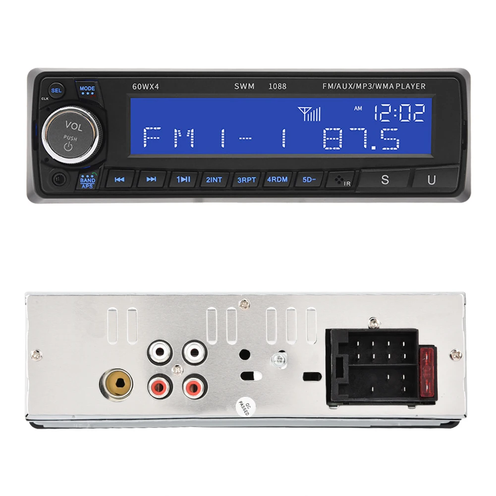 12 В автомобильное аудио Bluetooth в тире Aux вход SD USB MP3 fm-радиоприемник автомобильный Bluetooth Hands-free плеер
