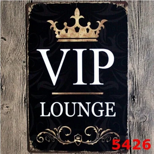 VIP Lounge Эксклюзивный Клуб Забавный оловянный знак винтажная вывеска Бар Кафе