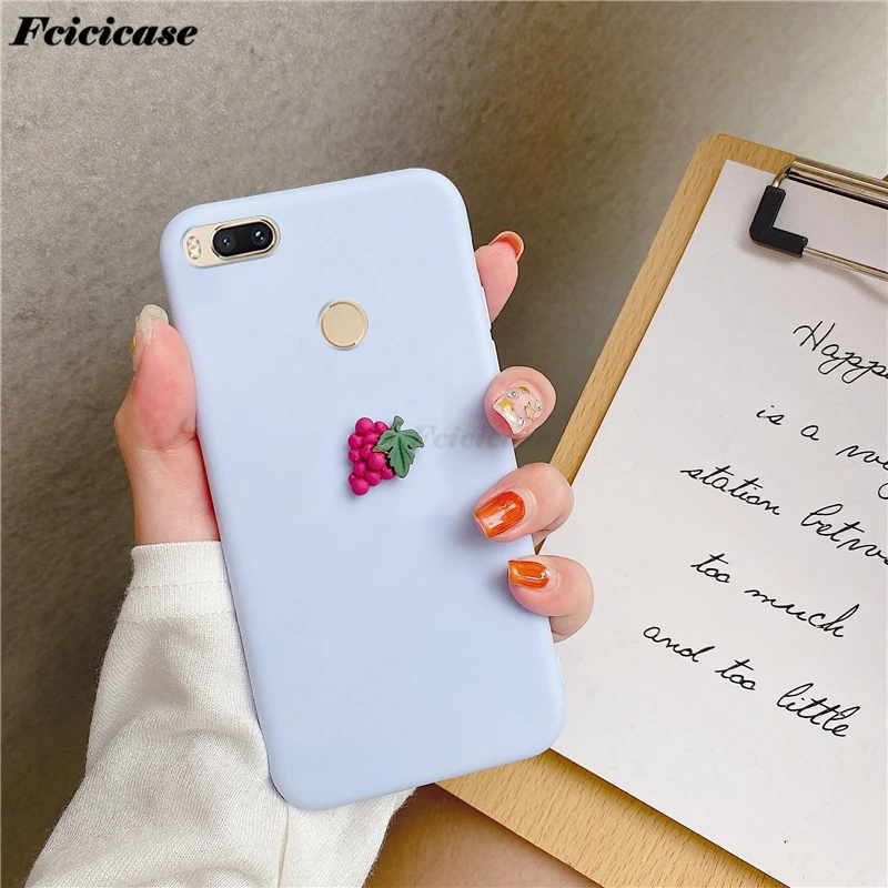 For Xiaomi Mi A1 Case for Xiomi Xiaomi Mi 5x A1 5 X A 1 Mi5X MiA1 Silicone Cover 3D Fruit Soft Phone Bags Peach Grape Avocado xiaomi leather case card