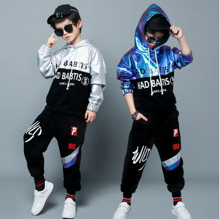 Goedkoop 2 Stuks Herfst Kleding Set Voor Jongens Kinderen Lente Pakken Kinderen Kwasten Afdrukken Sweatshirts + Haren Broek Voor 4 6 8 10 12 14 Jaar