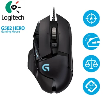 

Logitech G502 HERO Professional Gaming Mouse 16000DPI Programming Light Synchronizatio 11 Programmable Buttons 2.1m