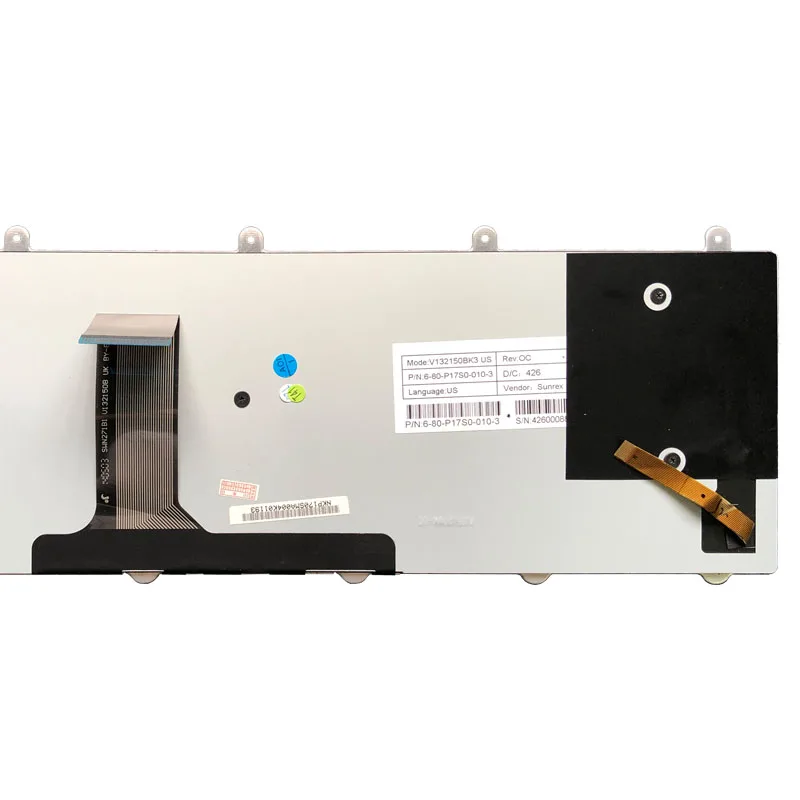 Для Clevo Sager V132150BK3 6-80-P17S0-010-3 Клавиатура для ноутбука c подсветкой нам WIN8 ключ правой
