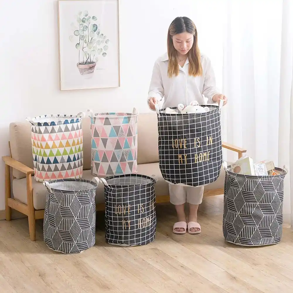 Portable Laundry Basket Large Hamper Foldable Bag Dirty Clothes Organizer Laundry Bag Picnic Basket Toy Gift Organizer Laundry Baskets Aliexpress