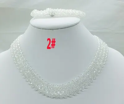 Новая цена-Африка, Нигерия, самый популярный ювелирный набор с кристаллами для невесты - Окраска металла: 2