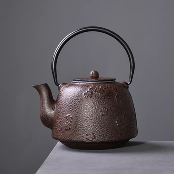 

LUWU JAPANESE BIG CAPACITY CAST IRON TEAPOTS CHERRY BLOSSOMS IRON TEA POT DRINKWARE 1.2L