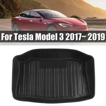 

Car Rear Trunk Storage Mat Cargo Tray Trunk Waterproof Protective Pads Mats Carpet Rubber For Tesla Model 3 2017 2018 2019