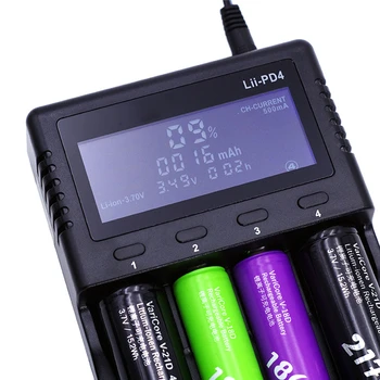 

Lii-PD4 Battery Charger Smart LCD Display 3.7V Charger for 18650 21700 26650 Ni-MH Battery Charging Accessories