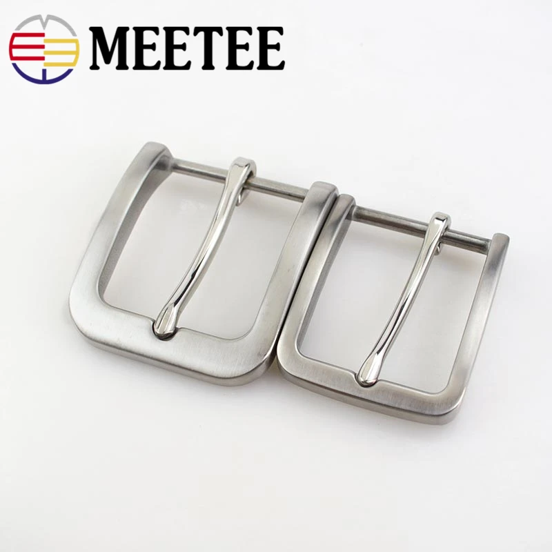 Meetee 35/40 мм одноцветные ковбойские ремни из нержавеющей стали с пряжкой DIY кожаные