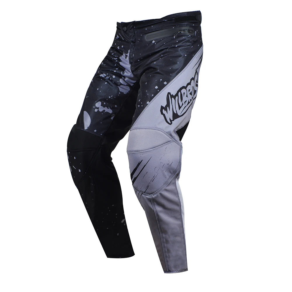 Willbros Moto Sprint Pantaloni Da Corsa Motocross Bmx Mx Dirt Mountain Bike Fuoristrada Pantaloni Neri Grigi