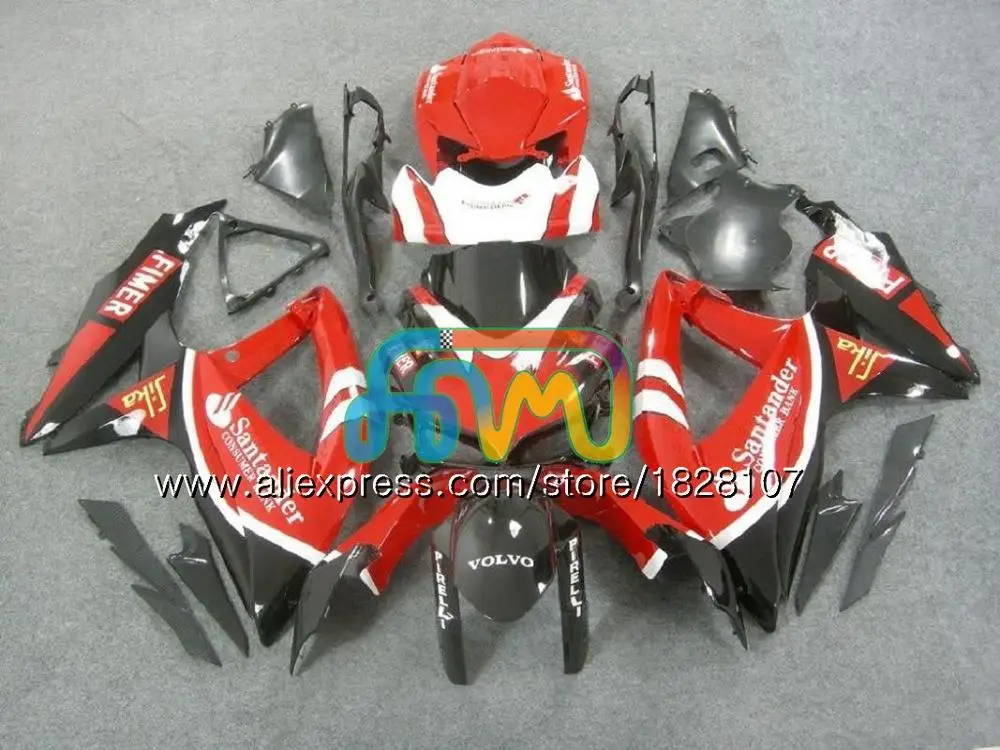 Комплект для SUZUKI GSXR белого и синего цвета 600 750 CC GSX R600 GSXR600 08 09 10 38BS. 20 GSX-R600 GSXR-750 K8 GSXR750 2008 2009 2010 обтекатель - Цвет: No. 24